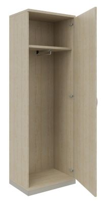 Garderobenschrank, BxTxH 600 x 442 x 1869 mm - 1 Tür, rechtsöffnend, mit 5 Ordnerhöhen